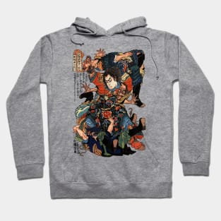 Japanese Ukiyoe by Utagawa Kuniyoshi Living Goddess of Lightning Hoodie